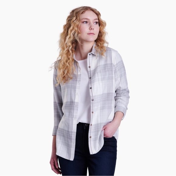 Kuhl Tops - NWOT Kuhl Camila Flannel- Stone